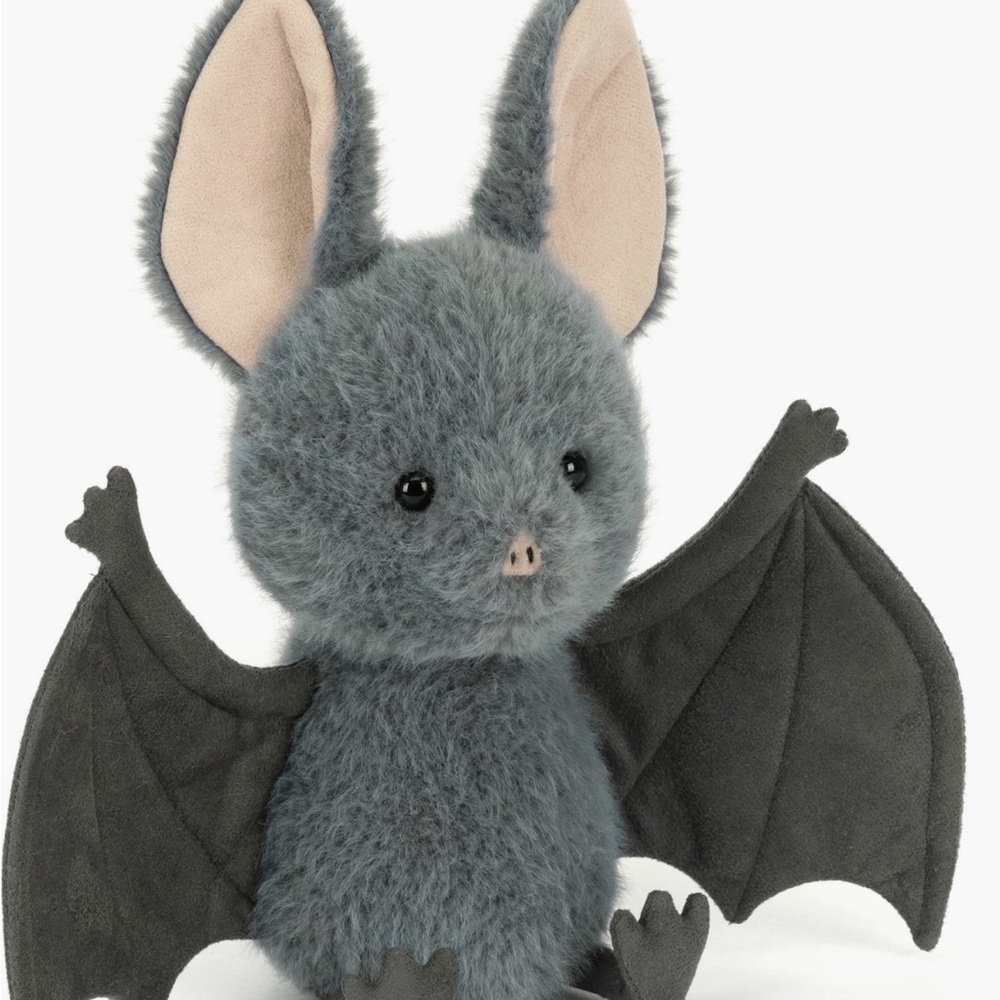 NWT! JellyCat Brox Bat Adorable Gray Bat Plush Toy